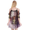 Little Fairy On A Swing With Dragonfly In The Night Cutout Spaghetti Strap Chiffon Dress View2