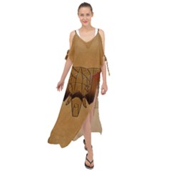 Wonderful Elephant Maxi Chiffon Cover Up Dress