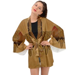 Wonderful Elephant Long Sleeve Kimono by FantasyWorld7