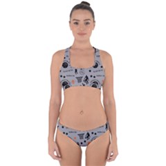 Slam Dunk Basketball Gray Cross Back Hipster Bikini Set by mccallacoulturesports