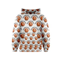 Orange Basketballs Kids  Pullover Hoodie