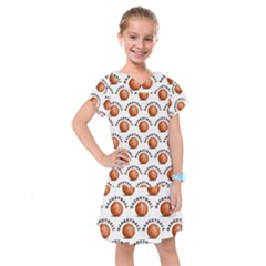 Orange Basketballs Kids  Drop Waist Dress by mccallacoulturesports