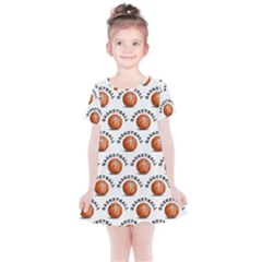 Orange Basketballs Kids  Simple Cotton Dress by mccallacoulturesports