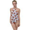 Orange Basketballs Go with the Flow One Piece Swimsuit View1