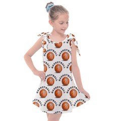 Orange Basketballs Kids  Tie Up Tunic Dress by mccallacoulturesports