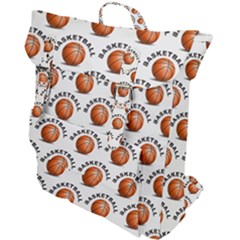 Orange Basketballs Buckle Up Backpack