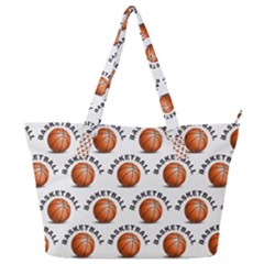 Orange Basketballs Full Print Shoulder Bag by mccallacoulturesports