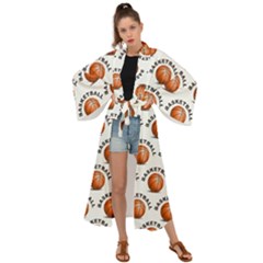 Orange Basketballs Maxi Kimono by mccallacoulturesports