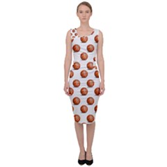 Orange Basketballs Sleeveless Pencil Dress by mccallacoulturesports