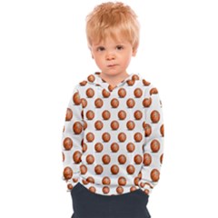 Orange Basketballs Kids  Overhead Hoodie