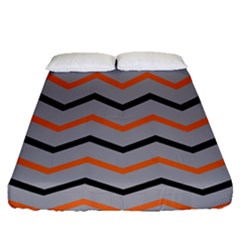 Basketball Thin Chevron Fitted Sheet (queen Size) by mccallacoulturesports