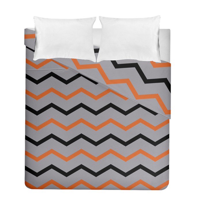 Basketball Thin Chevron Duvet Cover Double Side (Full/ Double Size)