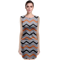 Basketball Thin Chevron Classic Sleeveless Midi Dress