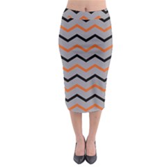 Basketball Thin Chevron Midi Pencil Skirt