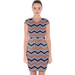 Basketball Thin Chevron Capsleeve Drawstring Dress  by mccallacoulturesports