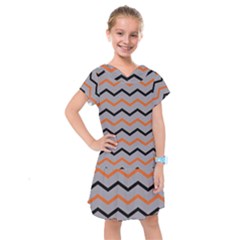 Basketball Thin Chevron Kids  Drop Waist Dress by mccallacoulturesports