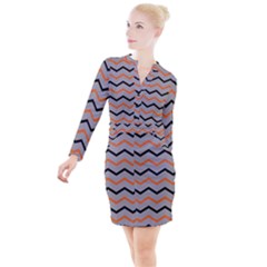 Basketball Thin Chevron Button Long Sleeve Dress by mccallacoulturesports