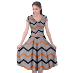 Basketball Thin Chevron Cap Sleeve Wrap Front Dress by mccallacoulturesports