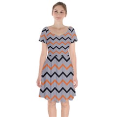 Basketball Thin Chevron Short Sleeve Bardot Dress by mccallacoulturesports