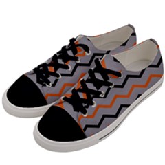 Basketball Thin Chevron Men s Low Top Canvas Sneakers