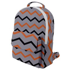 Basketball Thin Chevron Flap Pocket Backpack (small)