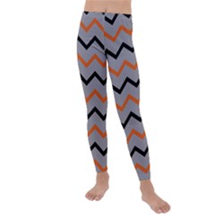 Basketball Thin Chevron Kids  Lightweight Velour Leggings