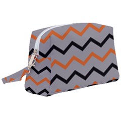 Basketball Thin Chevron Wristlet Pouch Bag (large)