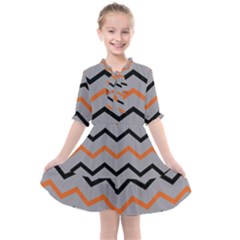 Basketball Thin Chevron Kids  All Frills Chiffon Dress by mccallacoulturesports