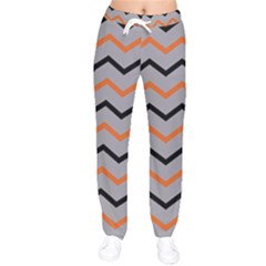 Basketball Thin Chevron Women Velvet Drawstring Pants by mccallacoulturesports