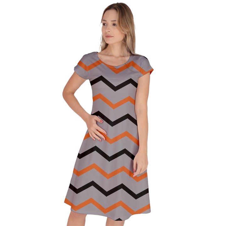 Basketball Thin Chevron Classic Short Sleeve Dress