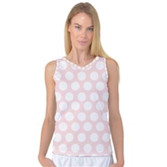 Pink And White Polka Dots Women s Basketball Tank Top by mccallacoulture