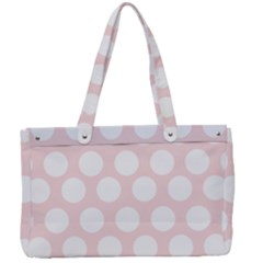 Pink And White Polka Dots Canvas Work Bag by mccallacoulture