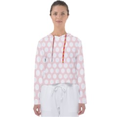 Pink And White Polka Dots Women s Slouchy Sweat by mccallacoulture