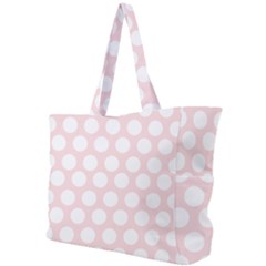 Pink And White Polka Dots Simple Shoulder Bag by mccallacoulture