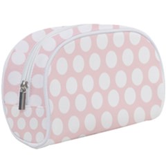 Pink And White Polka Dots Makeup Case (large) by mccallacoulture