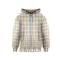 Gold Lattice Kids  Zipper Hoodie