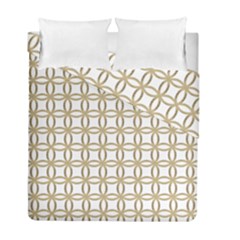 Gold Lattice Duvet Cover Double Side (full/ Double Size) by mccallacoulture