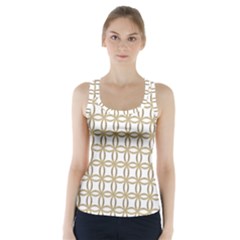 Gold Lattice Racer Back Sports Top