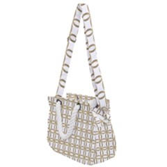 Gold Lattice Rope Handles Shoulder Strap Bag by mccallacoulture