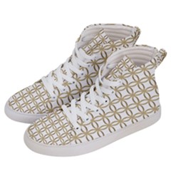 Gold Lattice Women s Hi-top Skate Sneakers