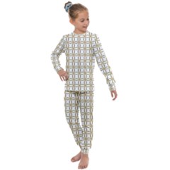 Gold Lattice Kids  Long Sleeve Set 