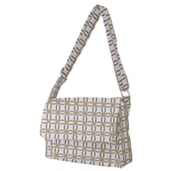 Gold Lattice Full Print Messenger Bag (m)