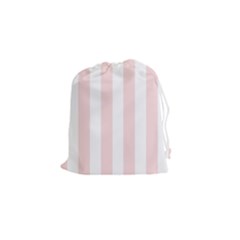 Pastel Pink Stripes Drawstring Pouch (small)