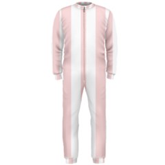 Pastel Pink Stripes Onepiece Jumpsuit (men) 