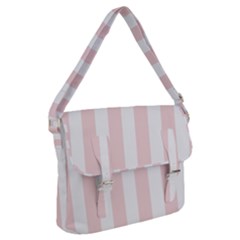 Pastel Pink Stripes Buckle Messenger Bag