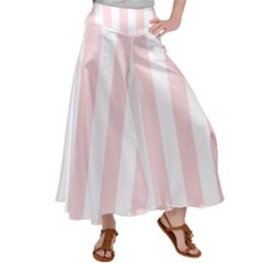 Pastel Pink Stripes Satin Palazzo Pants by mccallacoulture