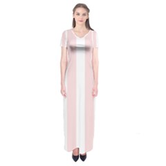 Pastel Pink Stripes Short Sleeve Maxi Dress by mccallacoulture