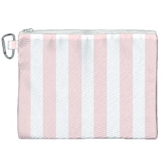 Pastel Pink Stripes Canvas Cosmetic Bag (xxl)