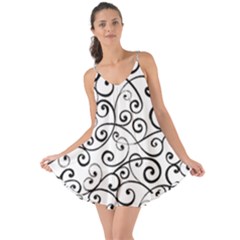 Black And White Swirls Love The Sun Cover Up by mccallacoulture