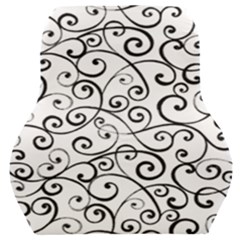 Black And White Swirls Car Seat Back Cushion 